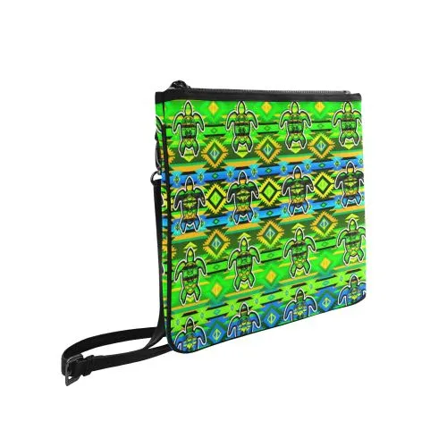 Adobe-Nature-Turtle Slim Clutch Bag