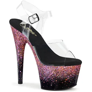 ADORE-708SS Clear/Black-Pink Multi Glitter