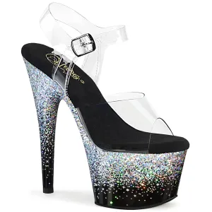 ADORE-708SS Clear/Black-Silver Multi Glitter