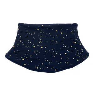 Adult Handmade Neck Warmer Gold on Navy (multiple liner colors)