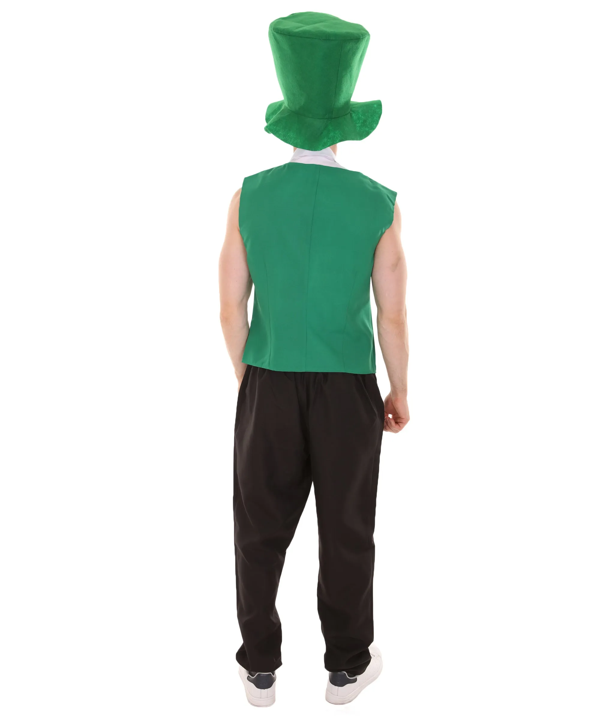 Adult Men's Irish Leprechaun Costume | Green and Black Cosplay Costume