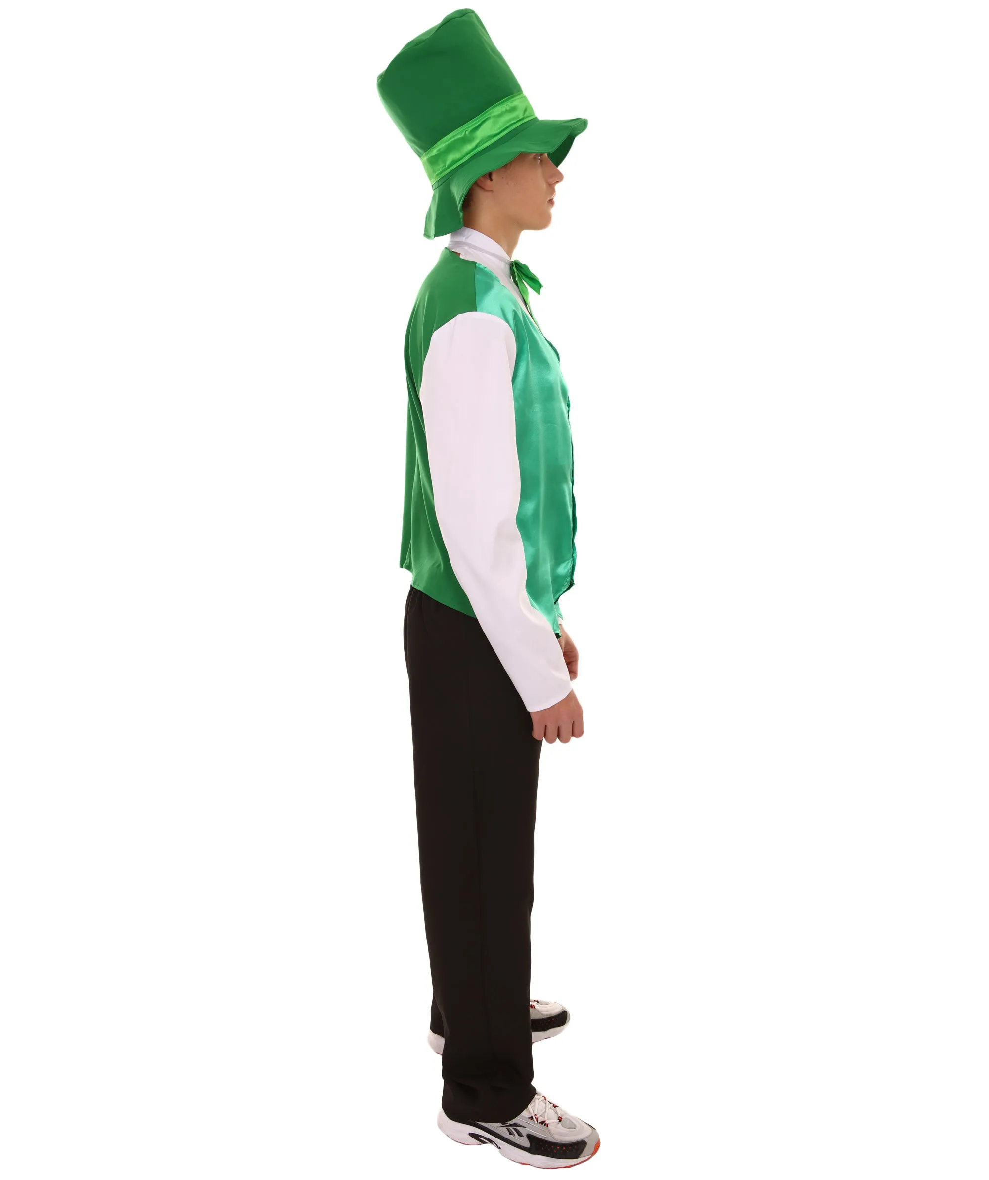 Adult Men's Irish Leprechaun Costume | Green and Black Cosplay Costume