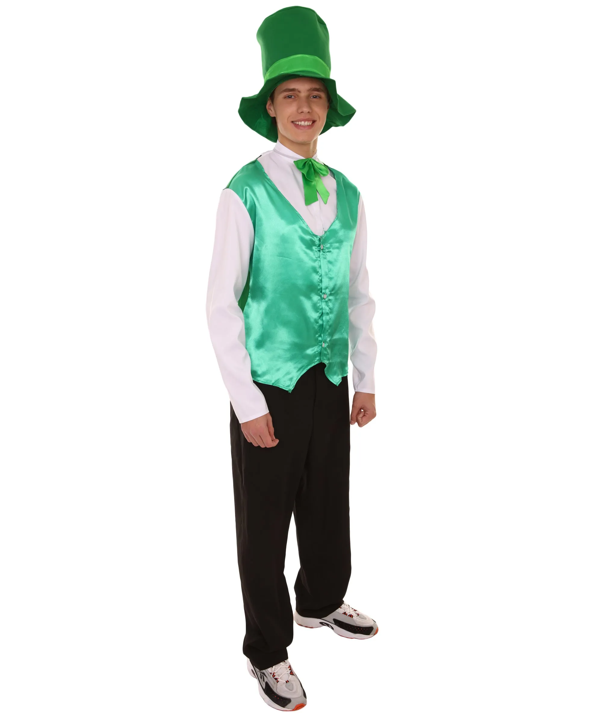 Adult Men's Irish Leprechaun Costume | Green and Black Cosplay Costume
