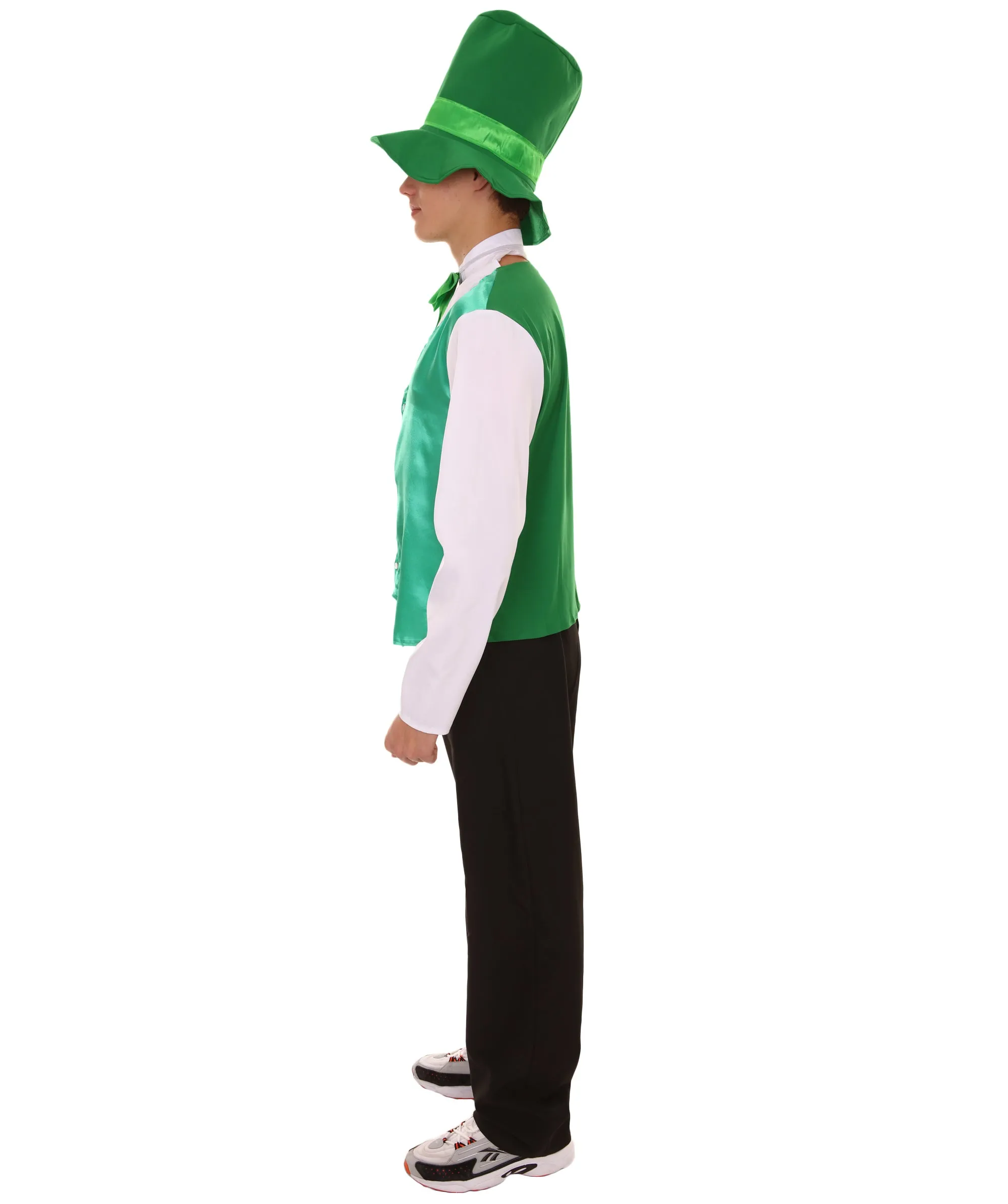 Adult Men's Irish Leprechaun Costume | Green and Black Cosplay Costume