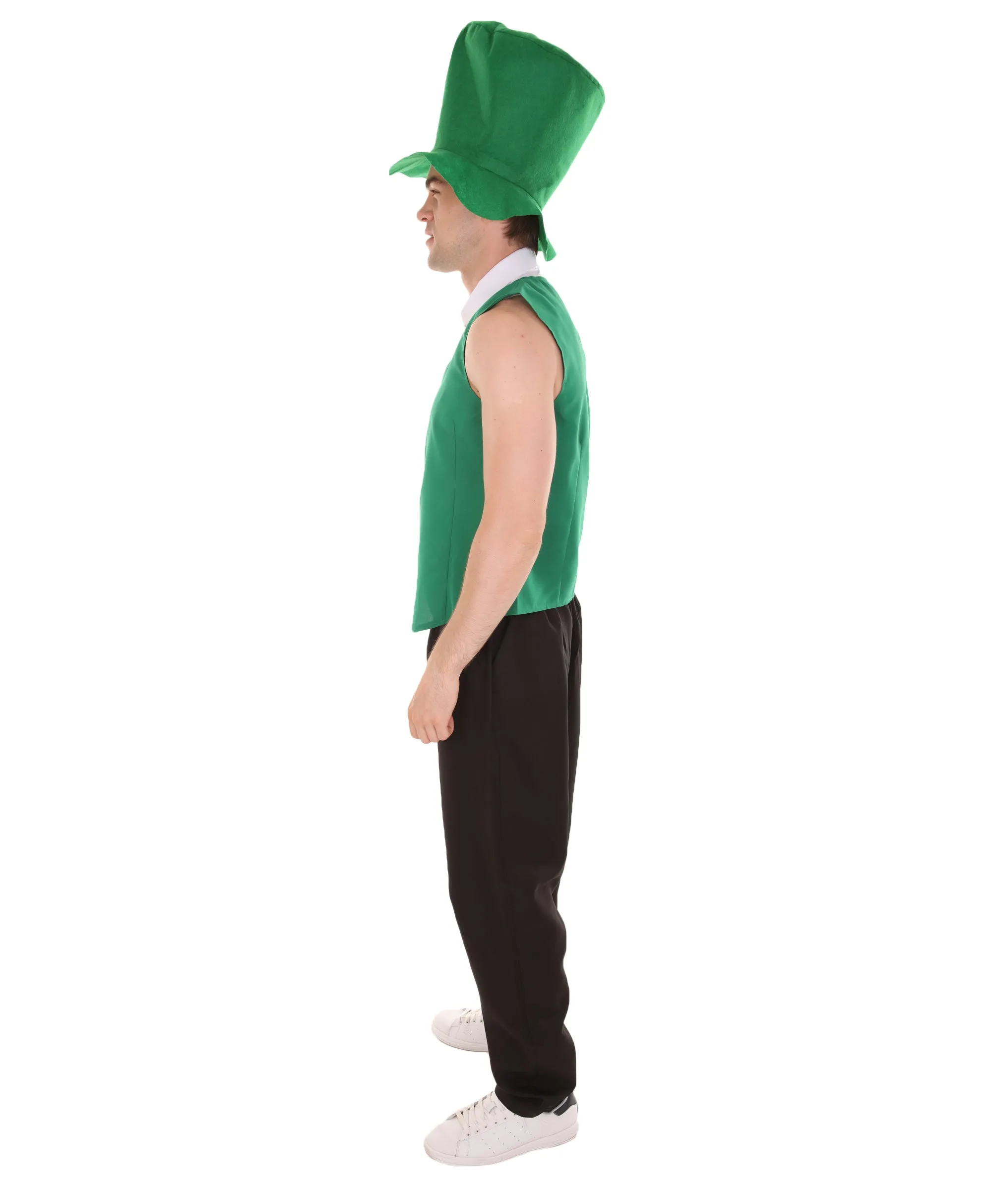Adult Men's Irish Leprechaun Costume | Green and Black Cosplay Costume