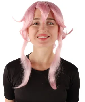Adult Women's Anime Manga Character Pink Anime Cosplay Wig, Best for Halloween, Flame-retardant Synthetic Fiber
