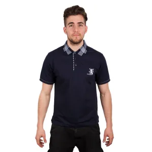 Adults Scotland Rampant Lion Polo Shirt Navy
