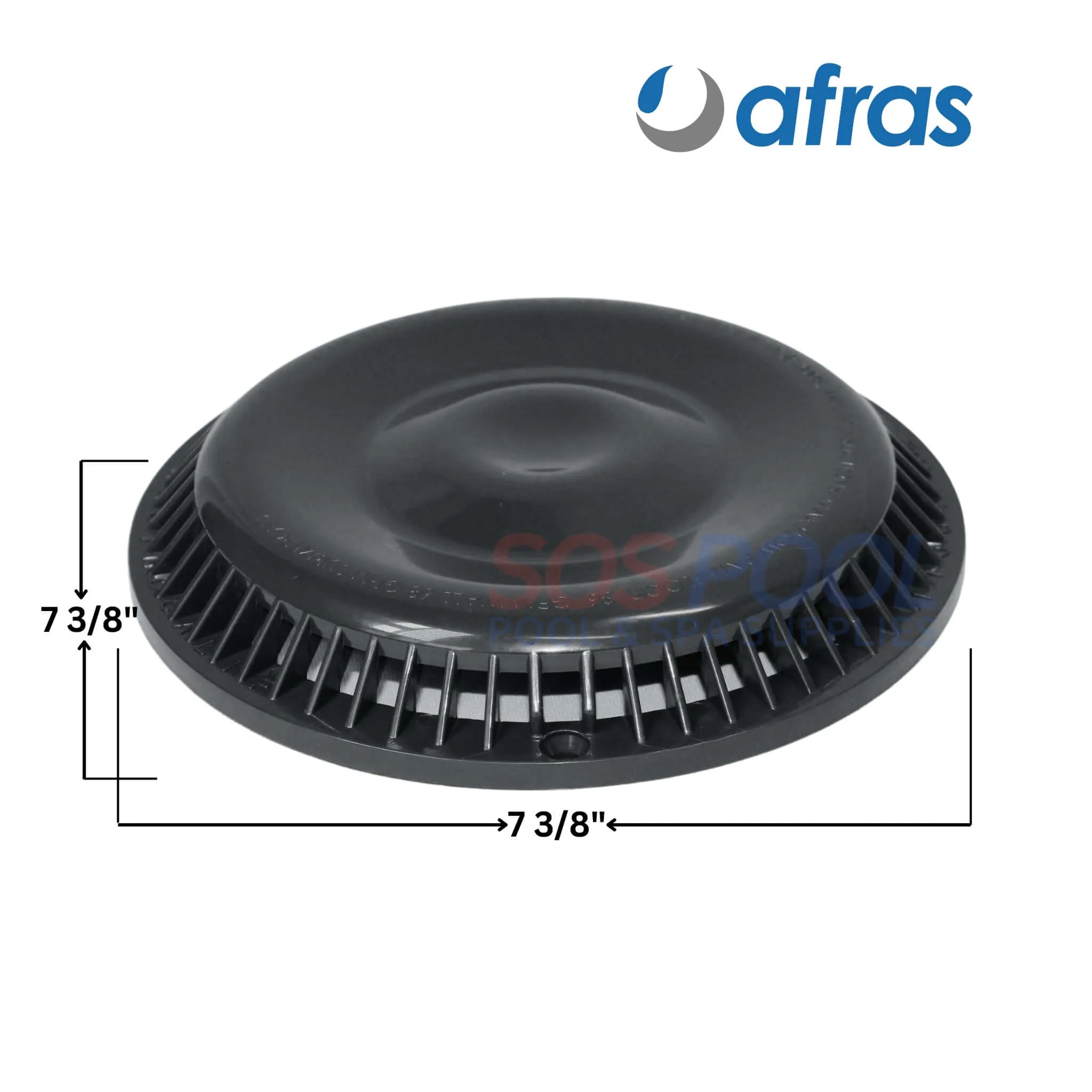 Afras Anti Vortex Drain Cover | Dark Gray | 7 3/8" | 11064DKGY
