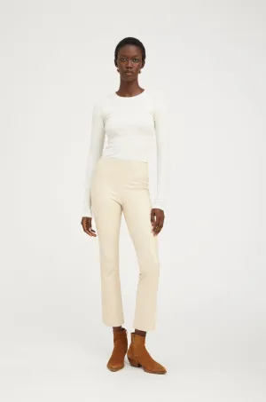 Alabaster Leather Ankle Flare