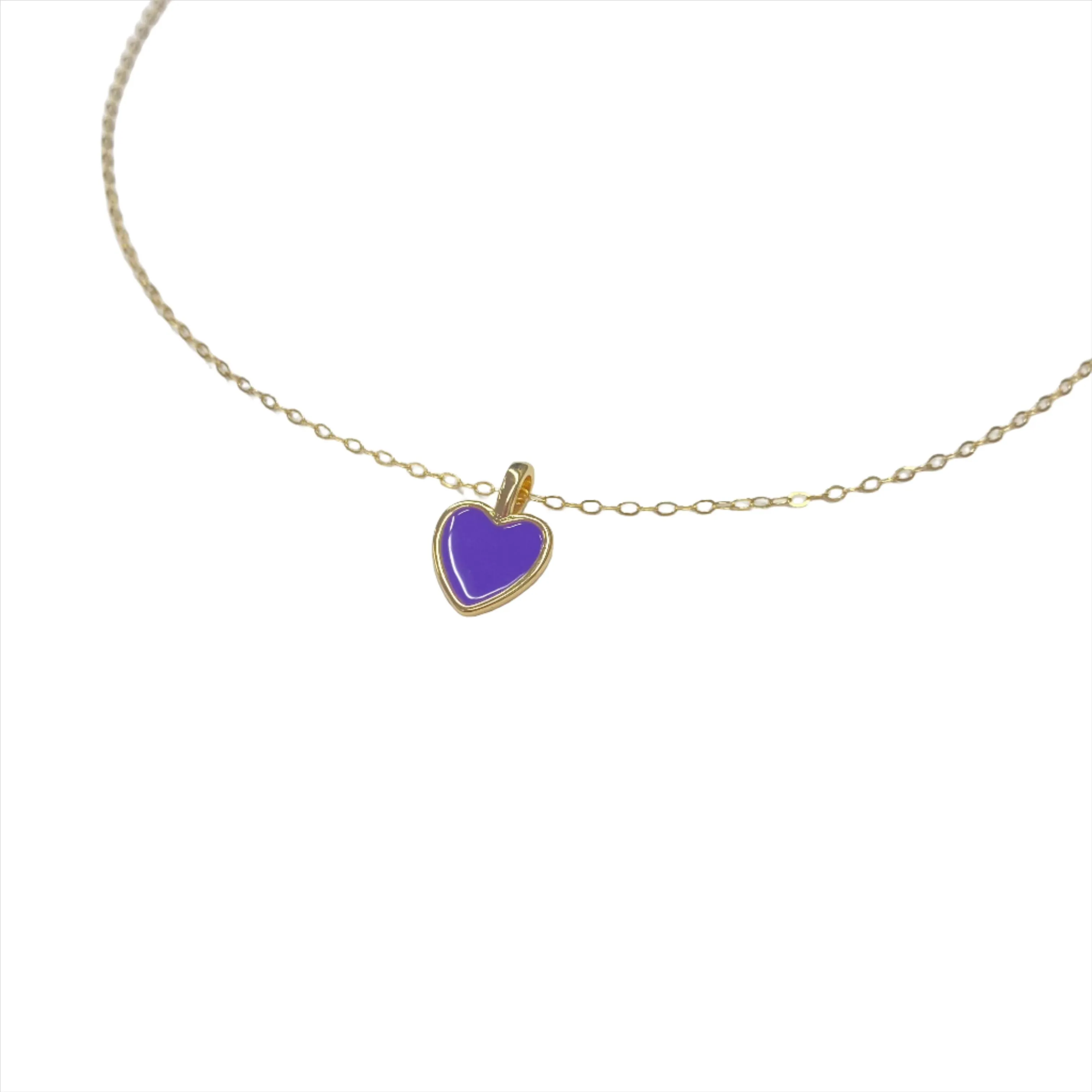 Alexa Large Heart Necklace | Gold