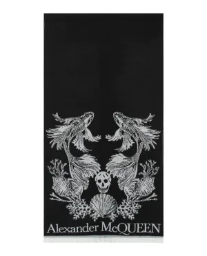 Alexander McQueen Womens Underwater Fashion Scarf