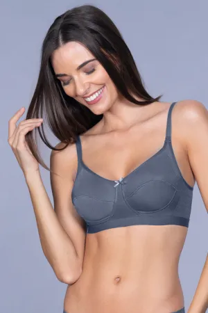 All Day Everyday Non-Padded Non-Wired Bra - Steel Grey