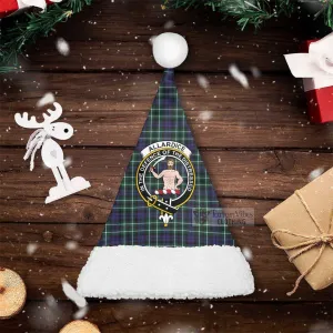 Allardice Tartan Christmas Santa Hats with Family Crest