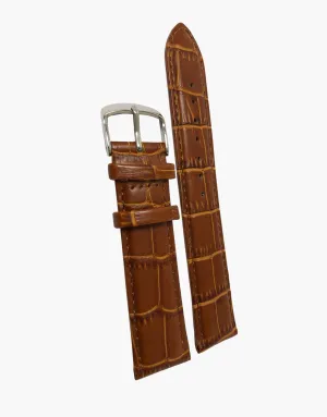 Alligator Grain Tan-Light Brown Leather Watch Bands