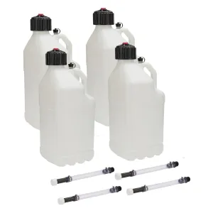Allstar Performance 5 Gallon Utility Jugl w/ Filler Hose - Clear (Case of 4)
