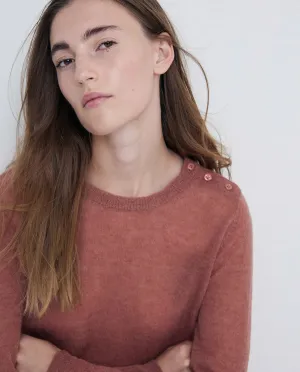 Alpaca & Merino light sweater in terracota by YERSE