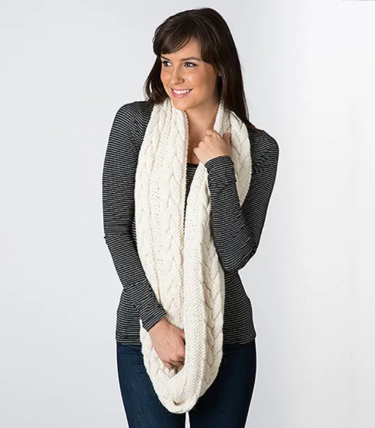 Alpaca Wool Cable Long Neckwarmer- SOLD OUT
