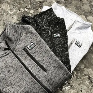 Alpine Knit Full Zip Jacket w / Logo Label
