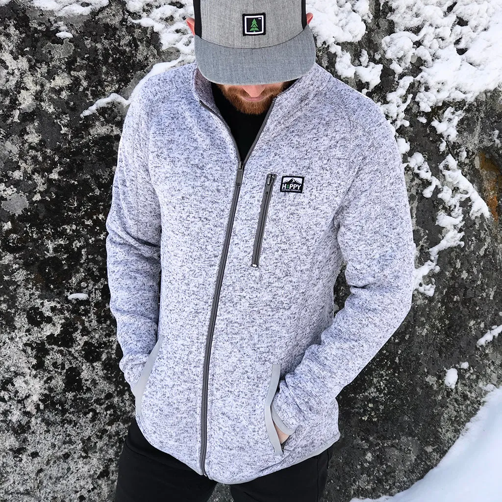 Alpine Knit Full Zip Jacket w / Logo Label