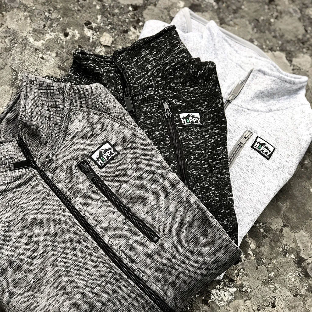 Alpine Knit Full Zip Jacket w / Logo Label