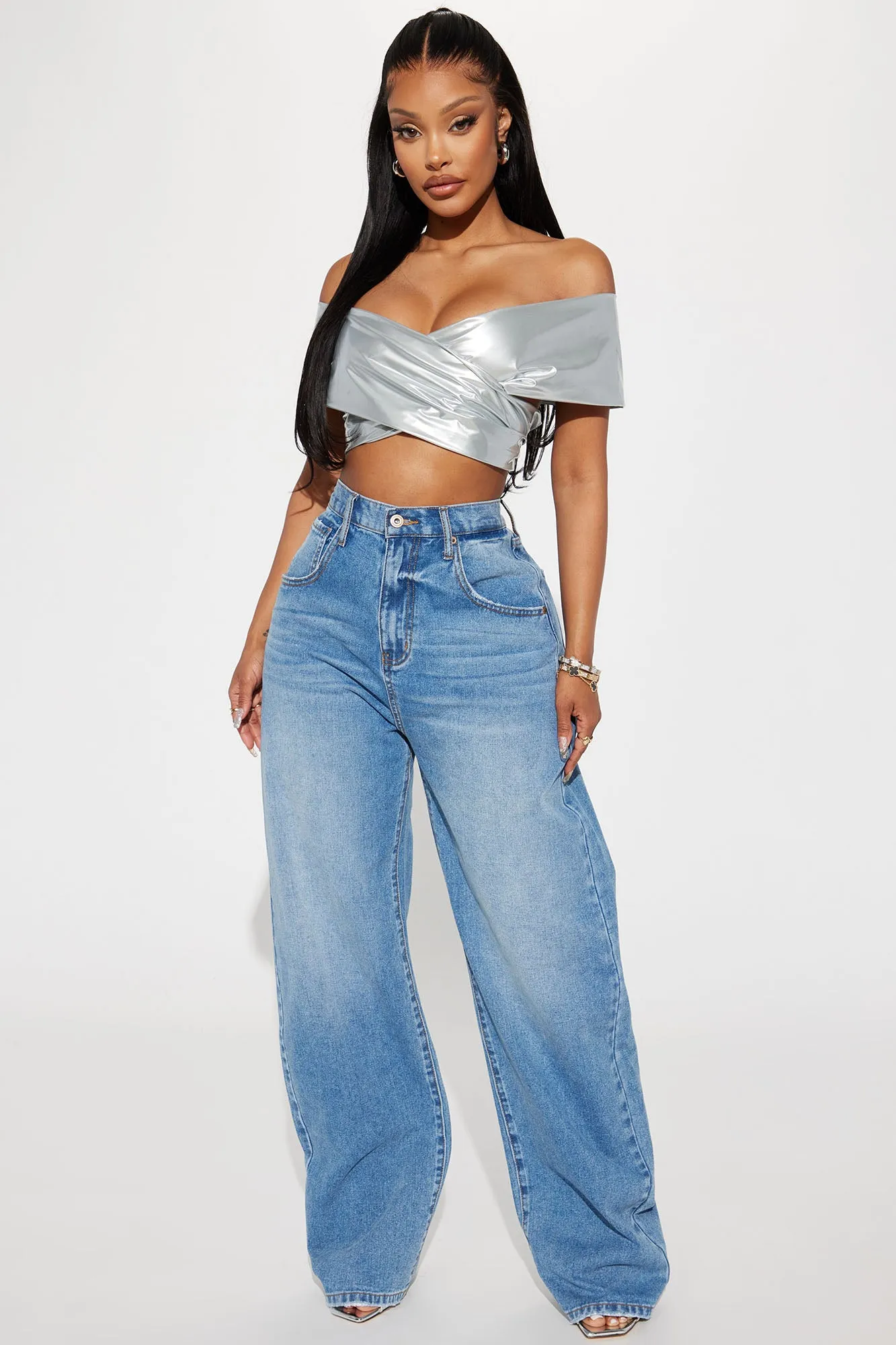 Always Bold Latex Top - Silver