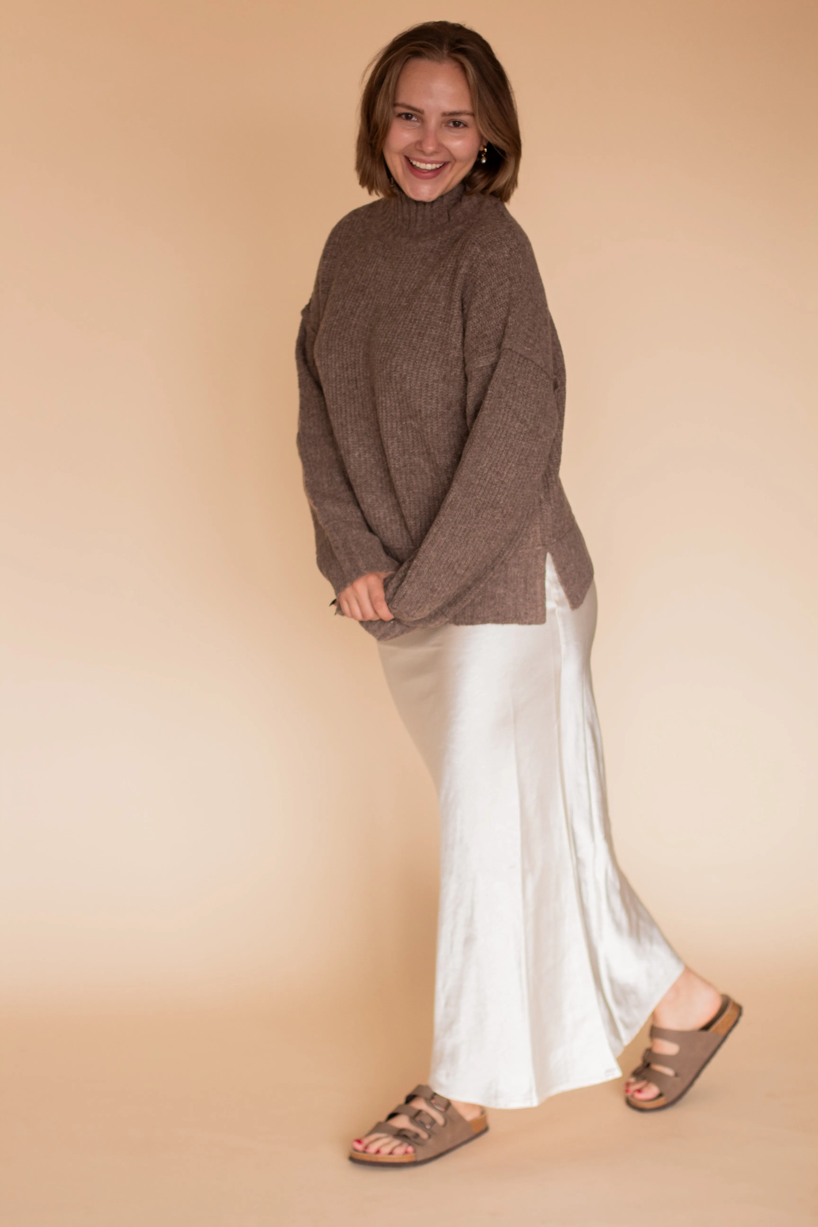 Alyssa Knit Sweater (Mocha)