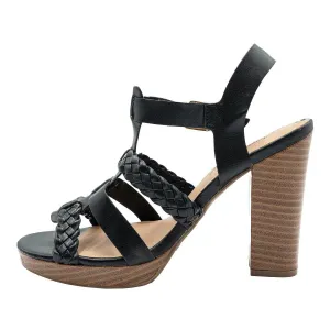 American Eagle High-Heel Shoes Leather Black Colour For Women