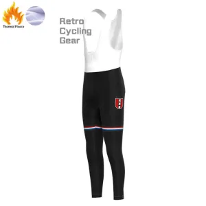 Amsterdam Black Fleece Retro Cycling Pants