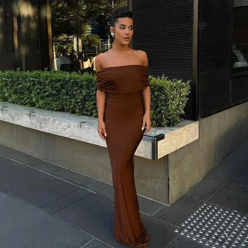 Ania Off Shoulder Twist Maxi Dress