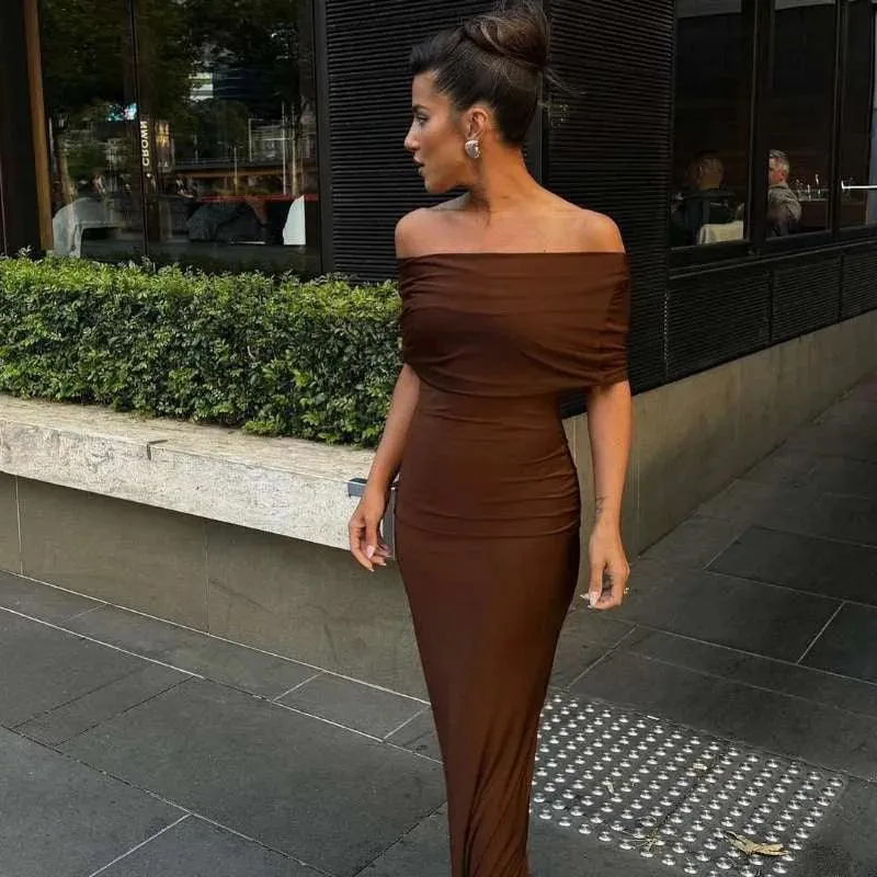 Ania Off Shoulder Twist Maxi Dress