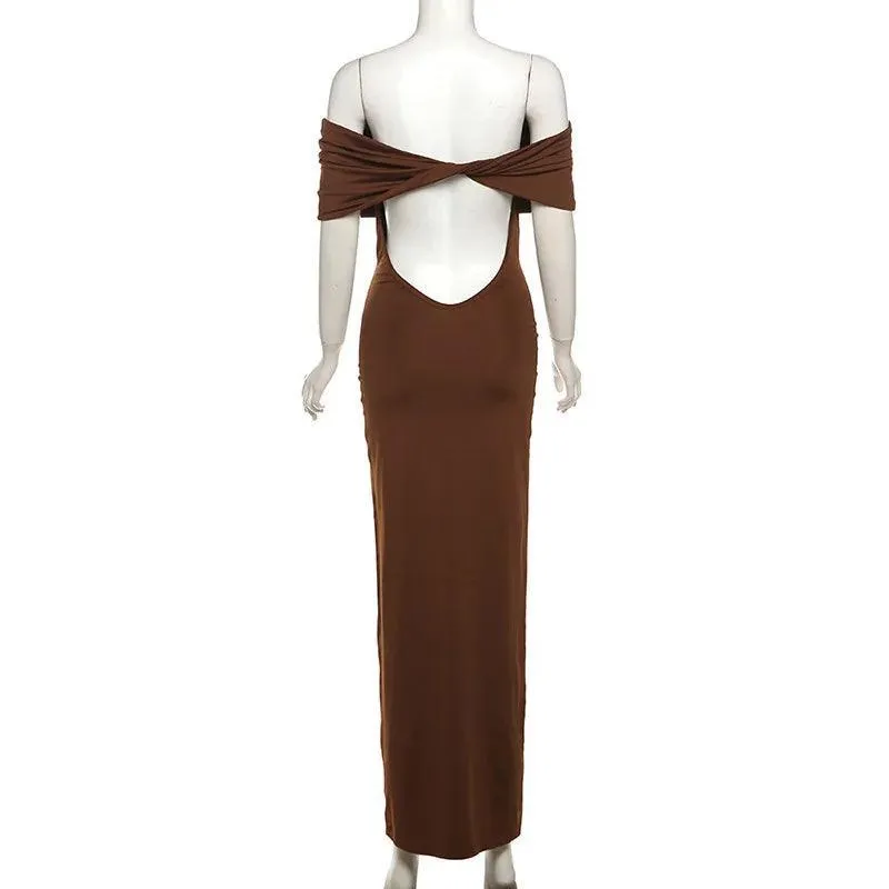 Ania Off Shoulder Twist Maxi Dress