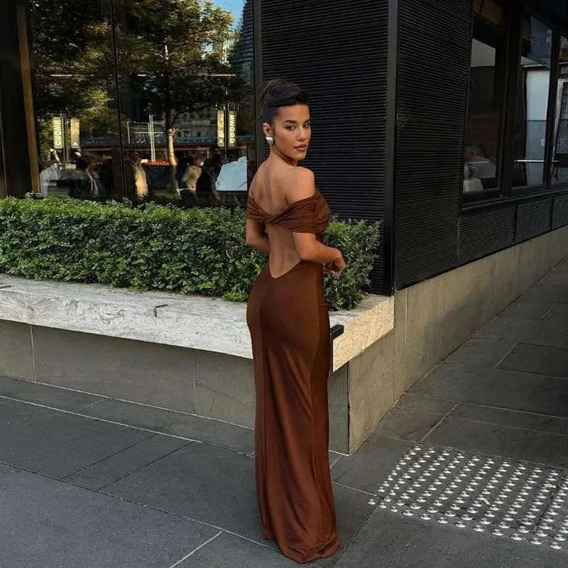 Ania Off Shoulder Twist Maxi Dress