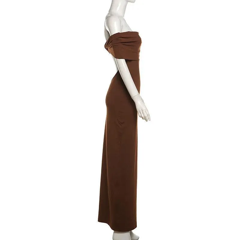 Ania Off Shoulder Twist Maxi Dress