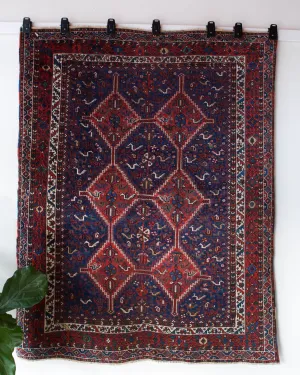 Antique Persian Shirvan Rug 5'2"x6'7"