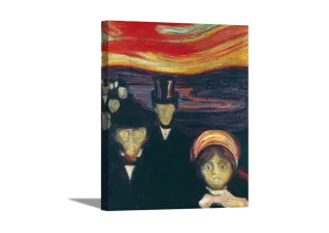 Anxiety | Edvard Munch Masters Classic Art in Gallery Wrapped Canvas | Various Sizes