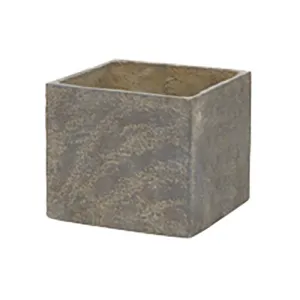 Apta Cut Stone Cube Planter