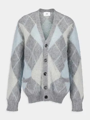 Argyle Brushed Cardigan