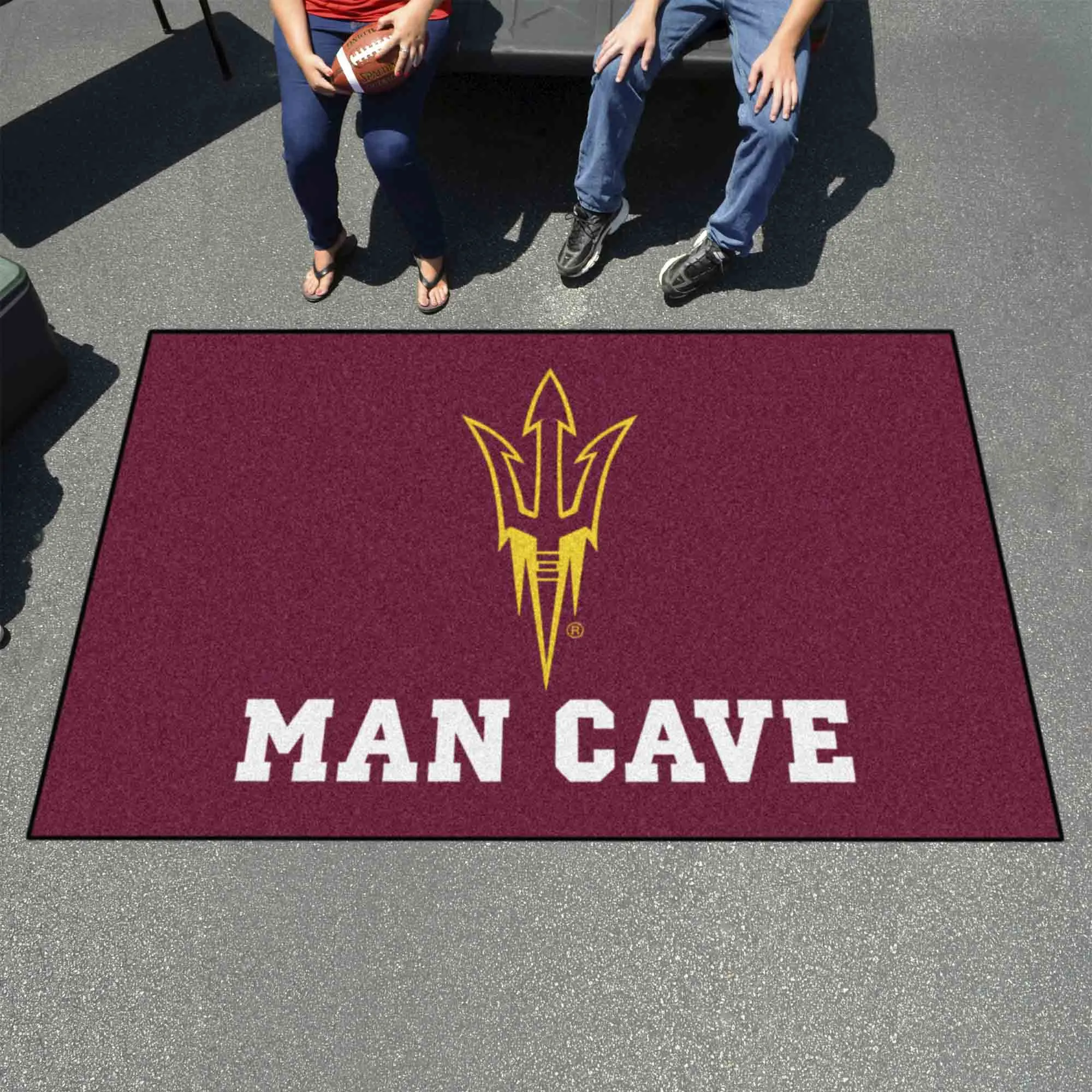 Arizona State Sun Devils Man Cave Ulti-Mat Rug - 5ft. x 8ft., Pitchfork Logo