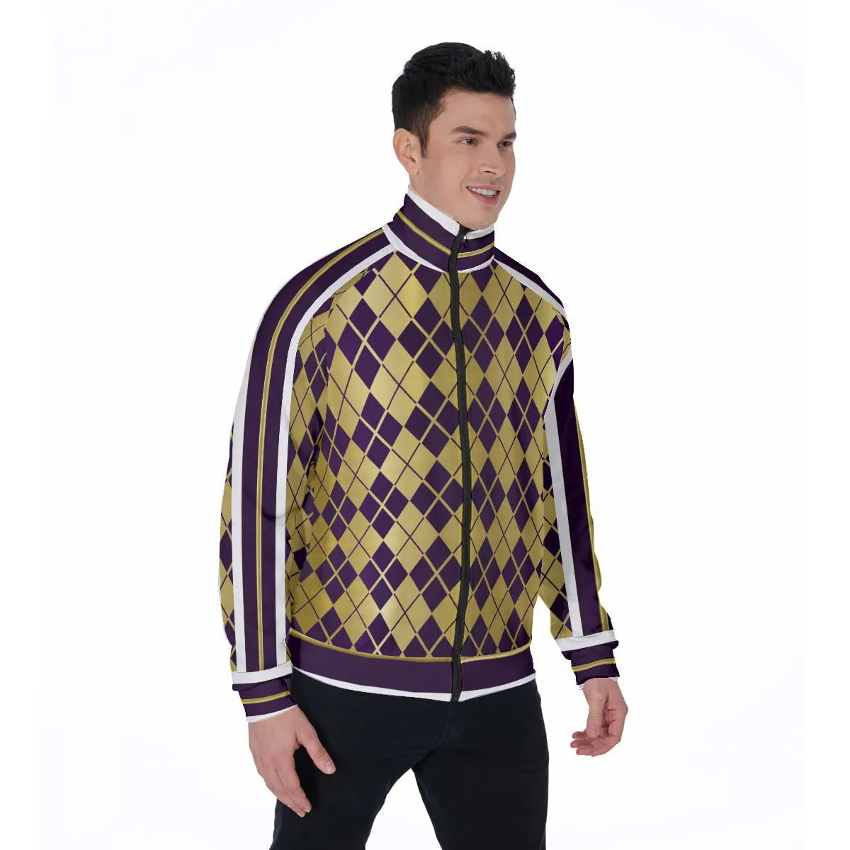 ARLEQUIN GRAPES Stand Collar Jacket