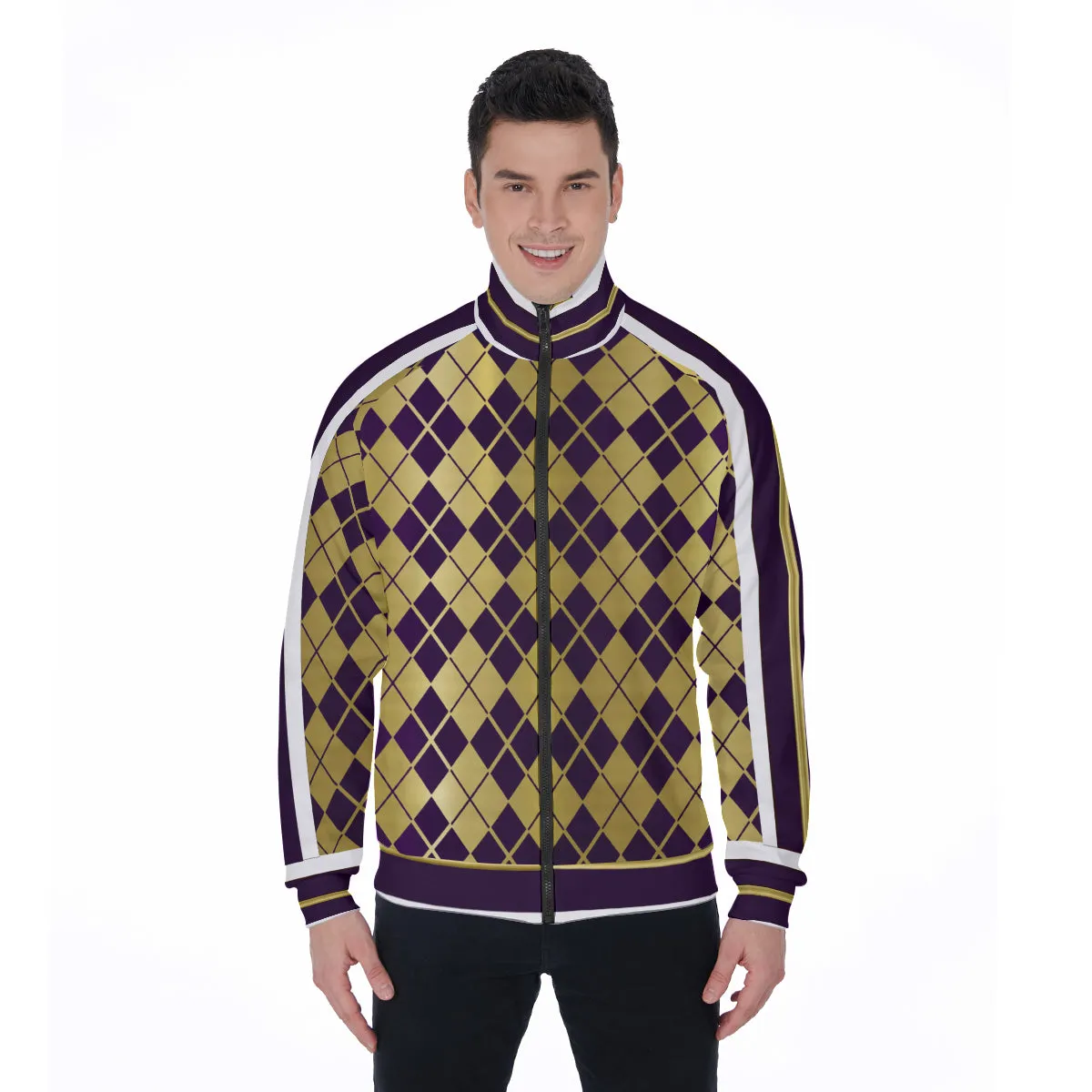 ARLEQUIN GRAPES Stand Collar Jacket