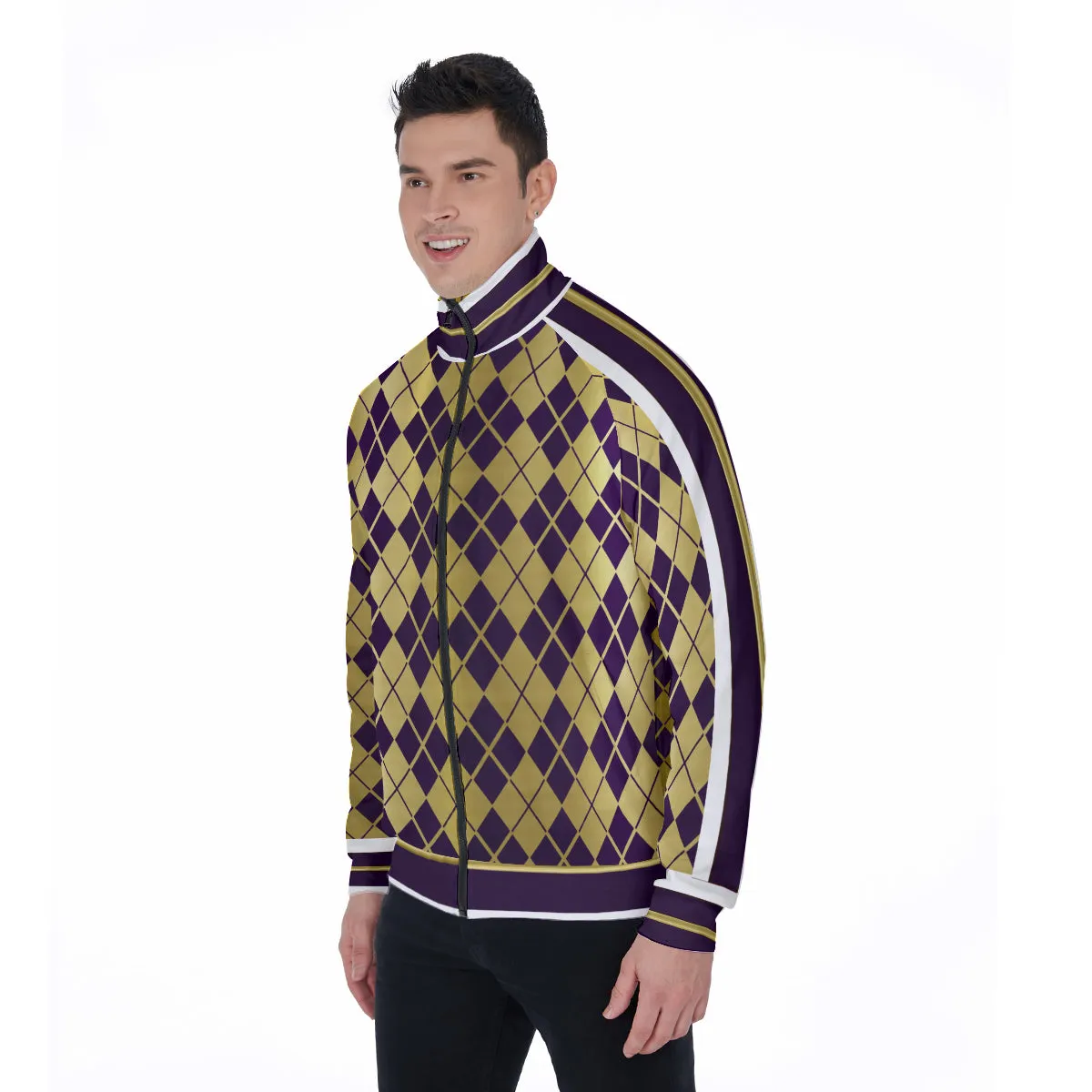 ARLEQUIN GRAPES Stand Collar Jacket