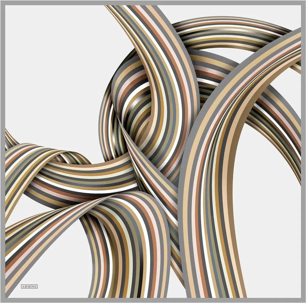 Armine Swirl Women Silk Scarf No 8