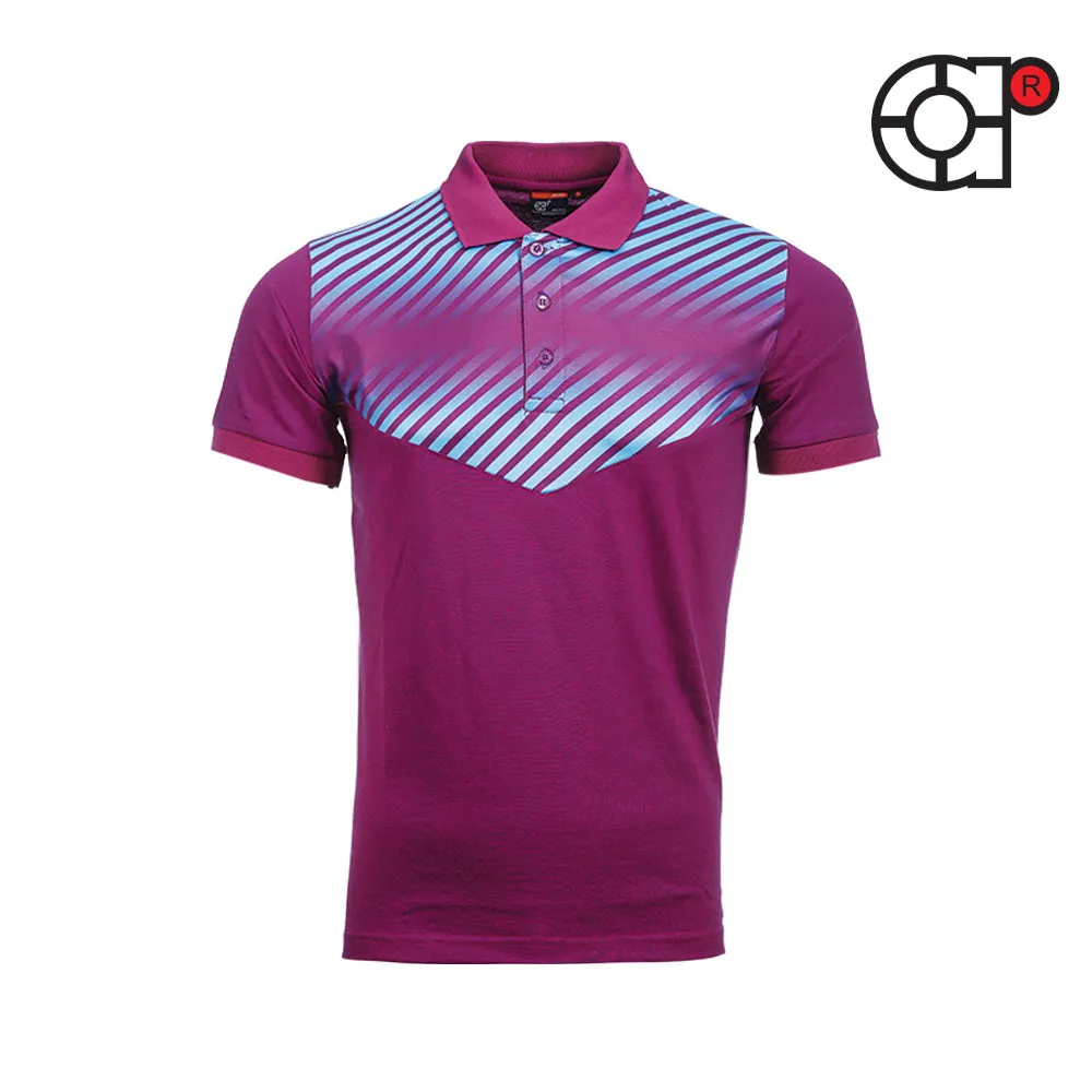 ARORA SHORT SLEEVE SUBLIMATION COTTON POLO (PURPLE)