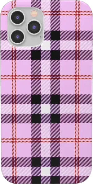 As if! | Light Purple Plaid Case