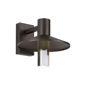 Ash 12 In. LED Hi-Output Outdoor Wall Sconce 1115 Lumens 2700K Button Photocontrol Bronze Finish Clear Cylinder