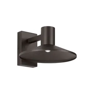 Ash 12 In. LED Lo-Output Outdoor Wall Sconce 400 Lumens 3000K Button Photocontrol Surge Protection Bronze Finish Clear Lens