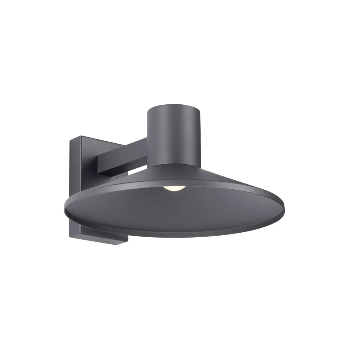 Ash 16 In. LED  Hi-Output Outdoor Wall Sconce 1406 Lumens 2700K Surge Protection Gray Finish Clear Lens