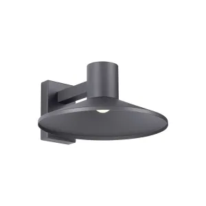 Ash 16 In. LED  Hi-Output Outdoor Wall Sconce 1406 Lumens 2700K Surge Protection Gray Finish Clear Lens