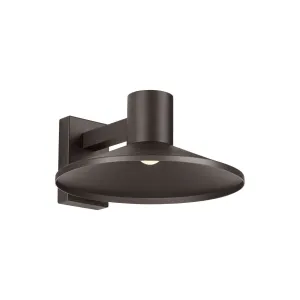 Ash 16 In. LED Lo-Output Outdoor Wall Sconce 567 Lumens 3000K Surge Protection Bronze Finish Clear Lens