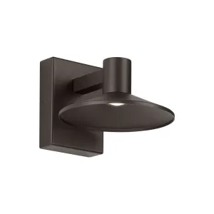 Ash 8 In. LED Hi-Output Outdoor Wall Sconce 613 Lumens 3000K Bronze Finish Clear Lens